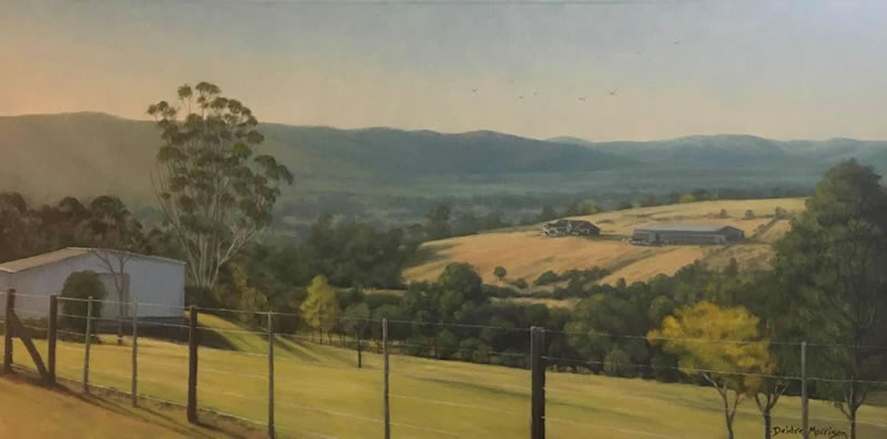 Commission oil painting “Kurrajong Hills”, 40x80cm